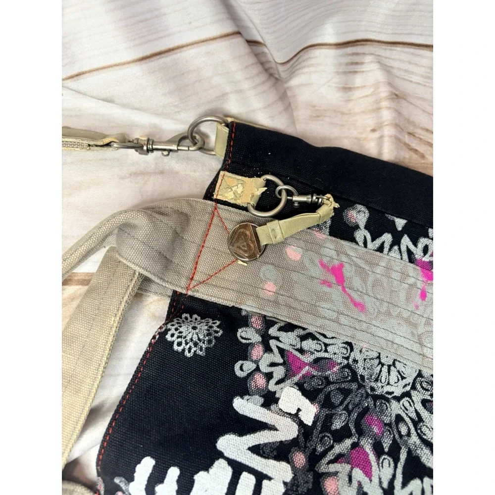 Vintage Y2K Roxy Limited Edition Graffiti Tote Bag Canvas‎ Large Boho Chic